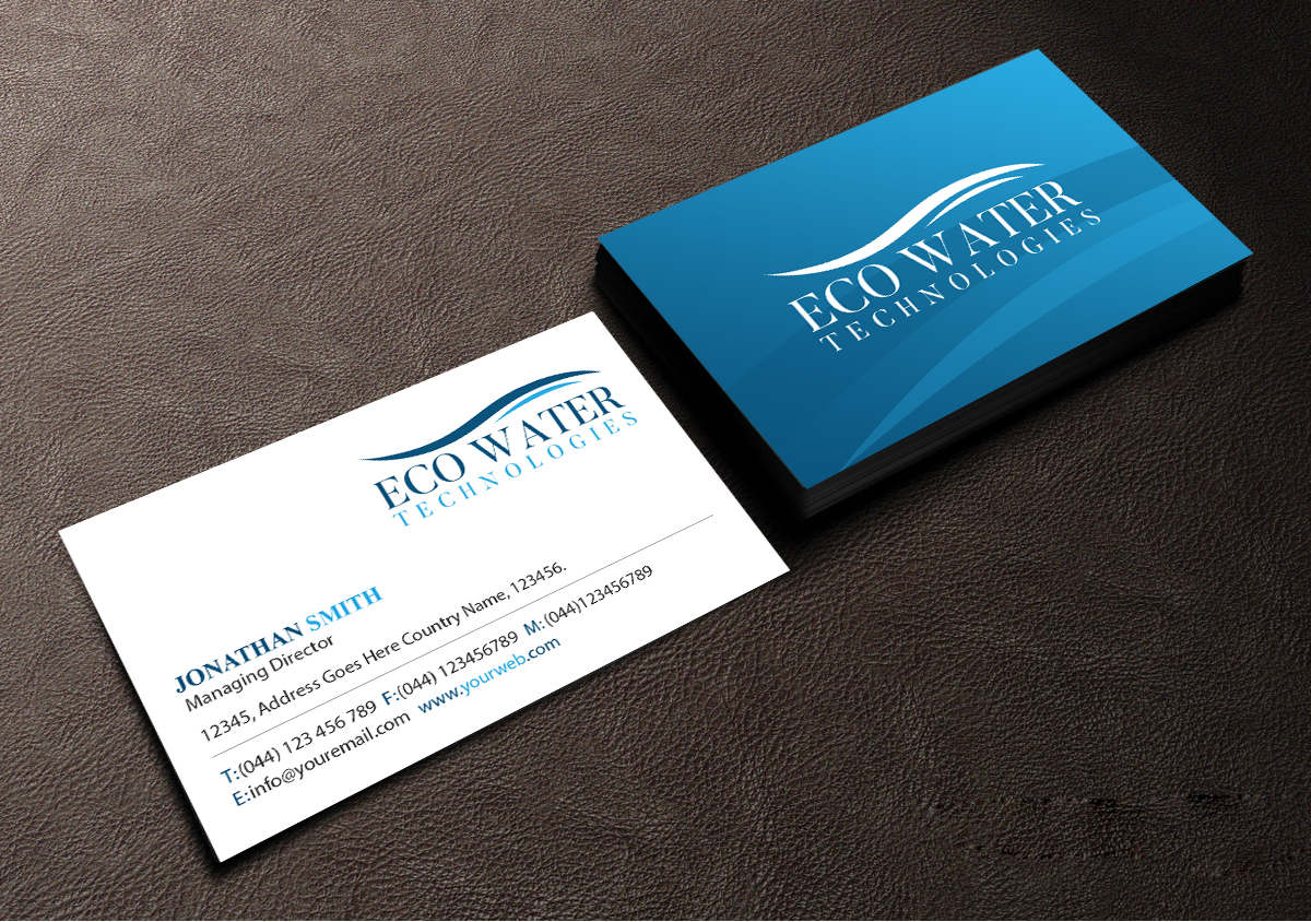 Business Card Design by Creations Box 2015 for ECO Water Technologies, Corp | Design #18665404