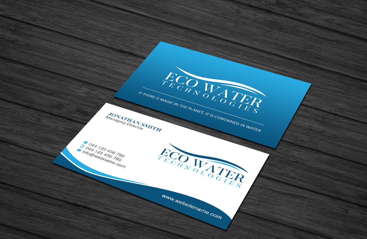 Business Card Design by Creations Box 2015 for ECO Water Technologies, Corp | Design #18665406