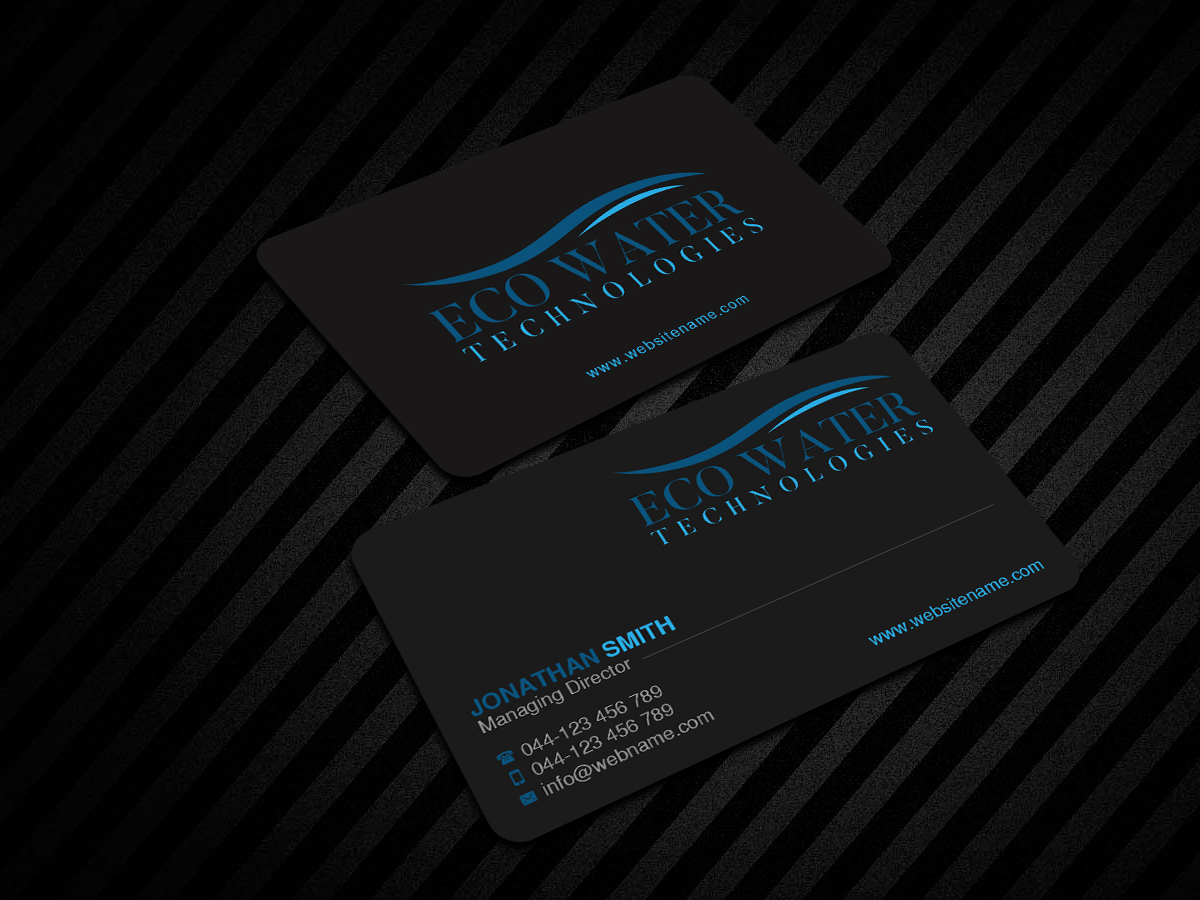 Design de Carte de Visite par Creations Box 2015 pour ECO Water Technologies, Corp | Design #18665408