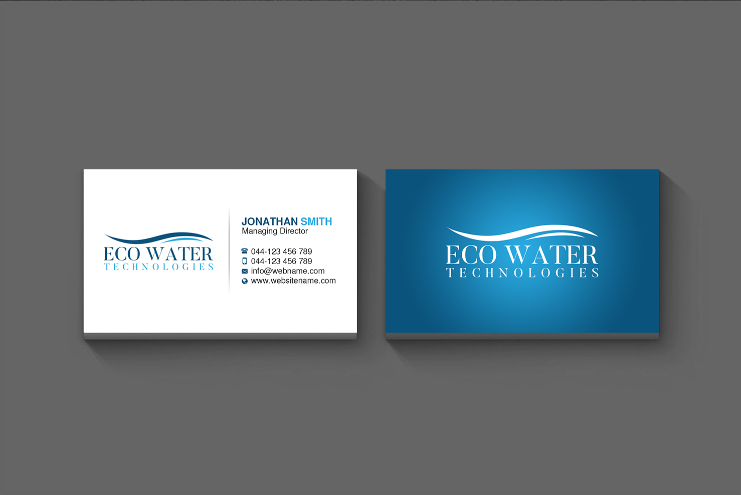 Business Card Design by Creations Box 2015 for ECO Water Technologies, Corp | Design #18665422