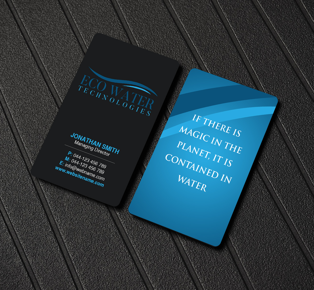 Design de Carte de Visite par Creations Box 2015 pour ECO Water Technologies, Corp | Design #18665523