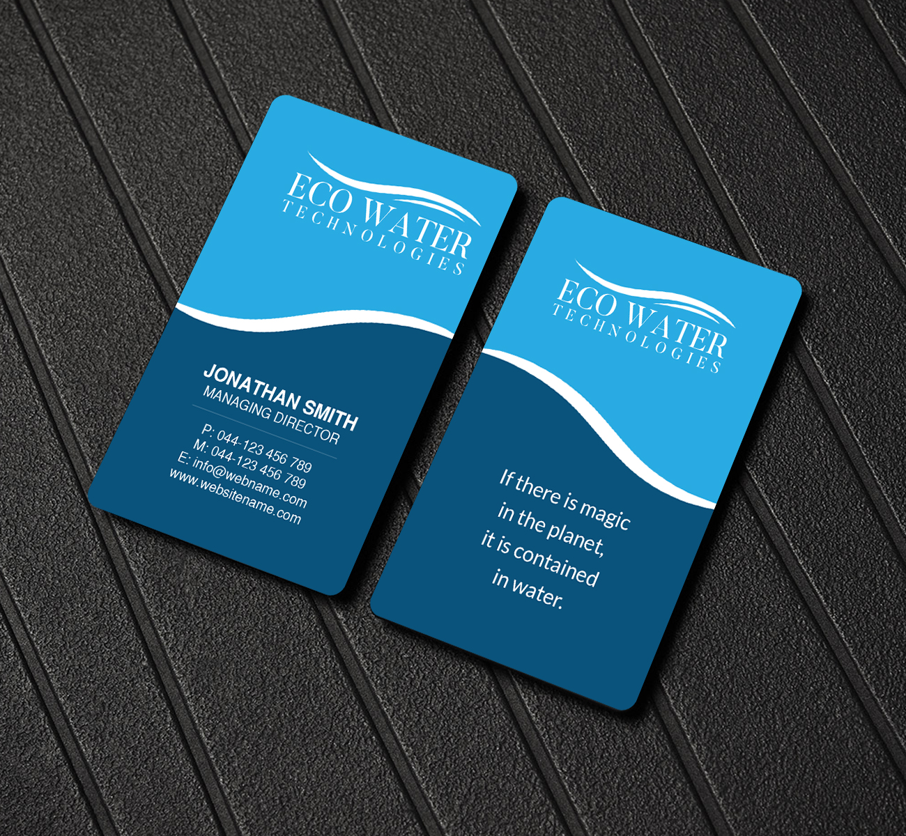 Design de Carte de Visite par Creations Box 2015 pour ECO Water Technologies, Corp | Design #18665525
