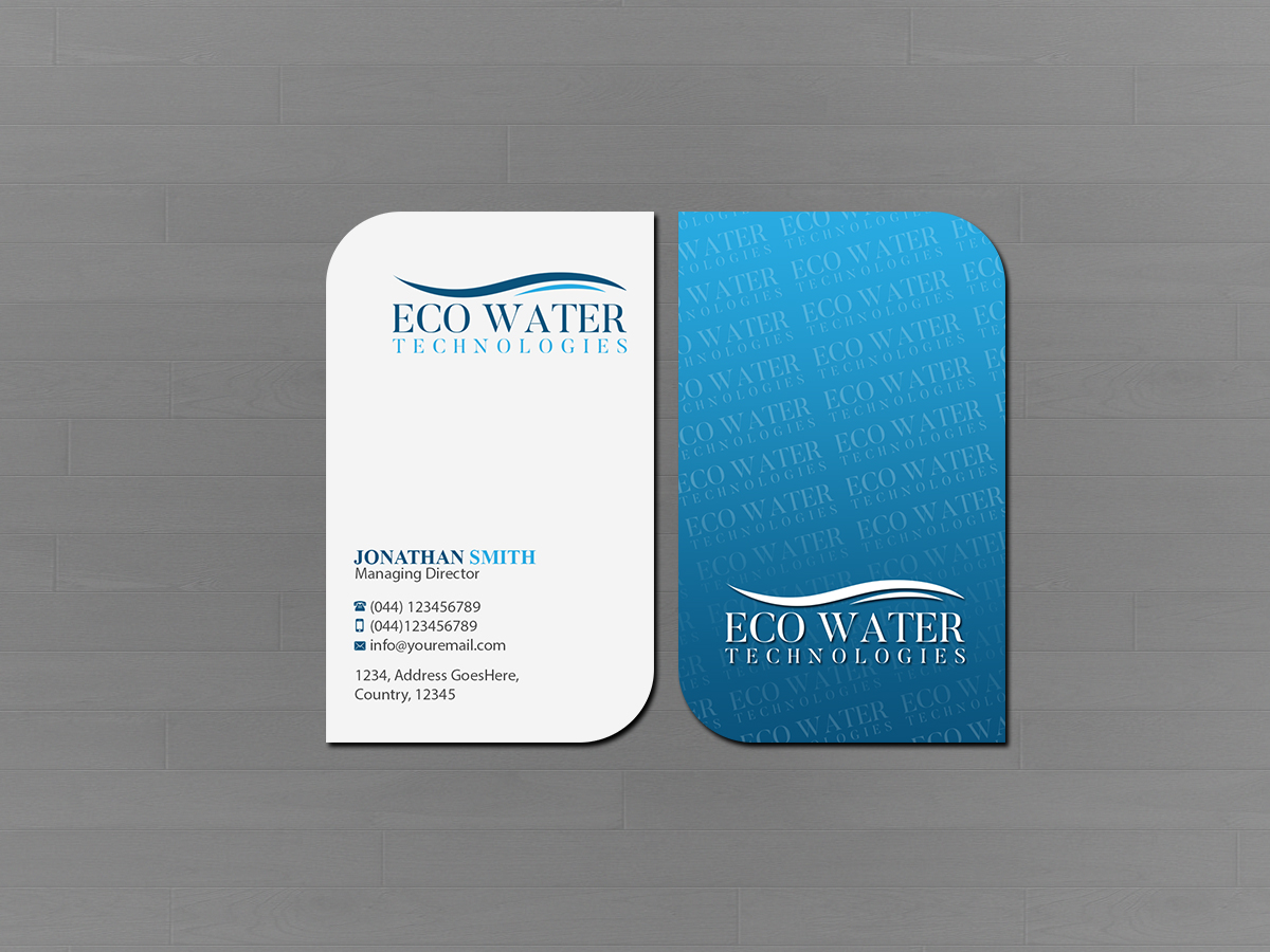 Business Card Design by Creations Box 2015 for ECO Water Technologies, Corp | Design #18665534