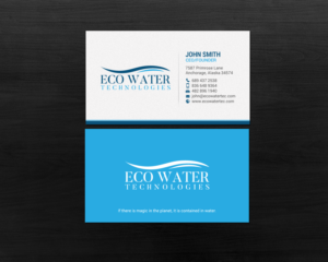 Design de Carte de Visite par chandrayaan.creative pour ECO Water Technologies, Corp | Design #18659457