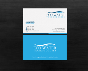Business Card Design by chandrayaan.creative for ECO Water Technologies, Corp | Design: #18659461