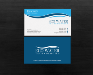 Business Card Design by chandrayaan.creative for ECO Water Technologies, Corp | Design: #18659465