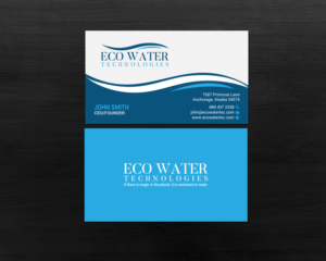 Business Card Design by chandrayaan.creative for ECO Water Technologies, Corp | Design: #18659469