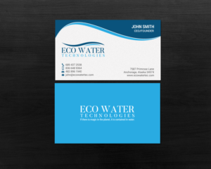 Business Card Design by chandrayaan.creative for ECO Water Technologies, Corp | Design: #18659473