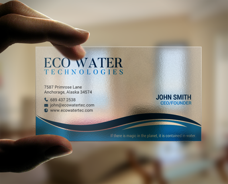 Business Card Design by chandrayaan.creative for ECO Water Technologies, Corp | Design #18659474
