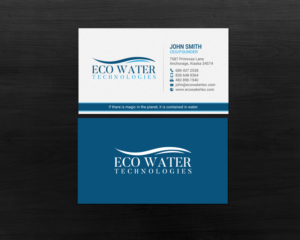 Business Card Design by chandrayaan.creative for ECO Water Technologies, Corp | Design: #18659477