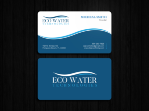 Business Card Design by Tripti Ranjan Gain for ECO Water Technologies, Corp | Design: #18660310