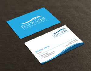 Business Card Design by Tripti Ranjan Gain for ECO Water Technologies, Corp | Design: #18660313