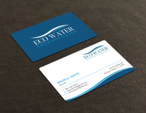 Business Card Design by Tripti Ranjan Gain for ECO Water Technologies, Corp | Design: #18660362