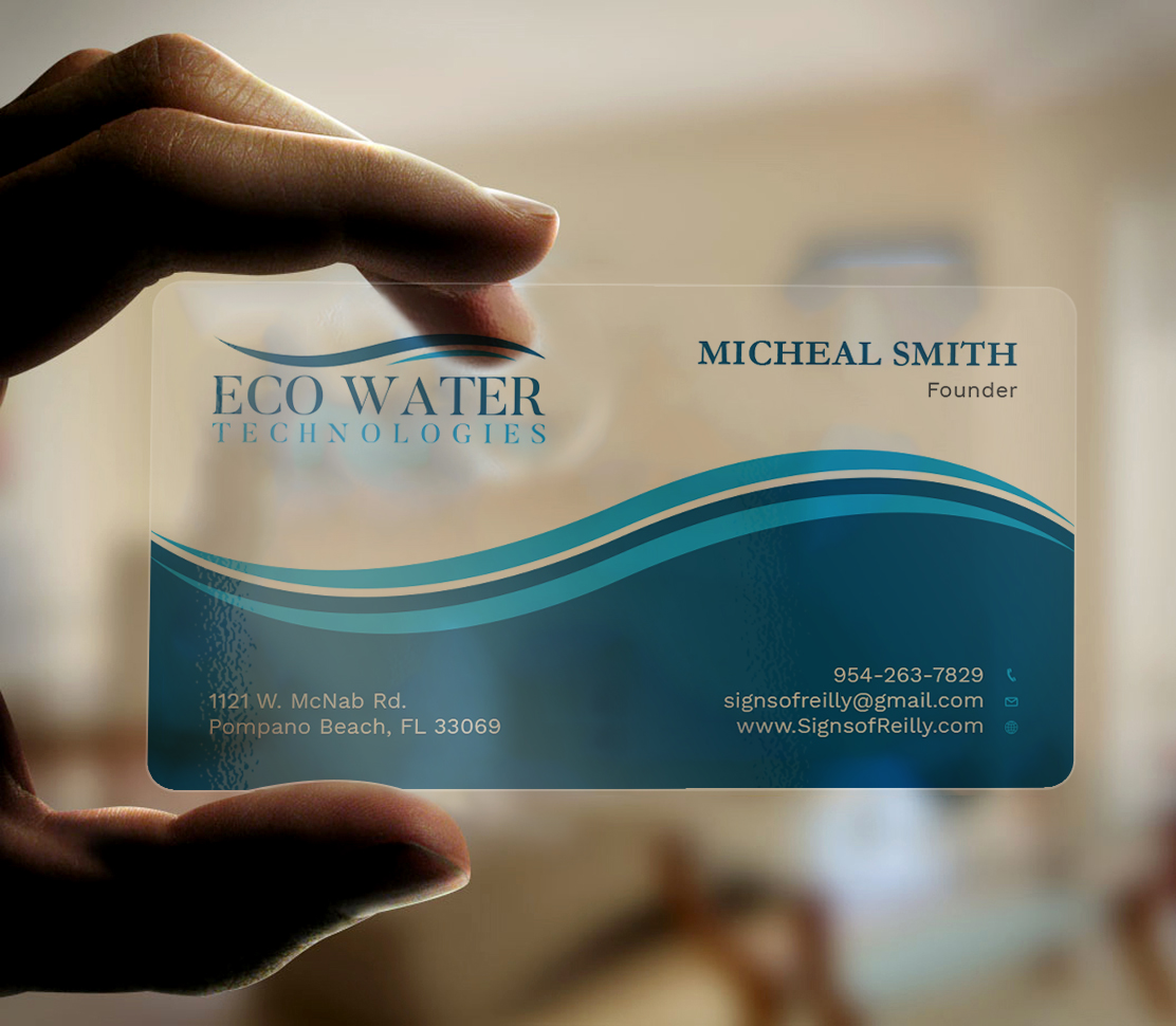 Business Card Design by Tripti Ranjan Gain for ECO Water Technologies, Corp | Design #18660365