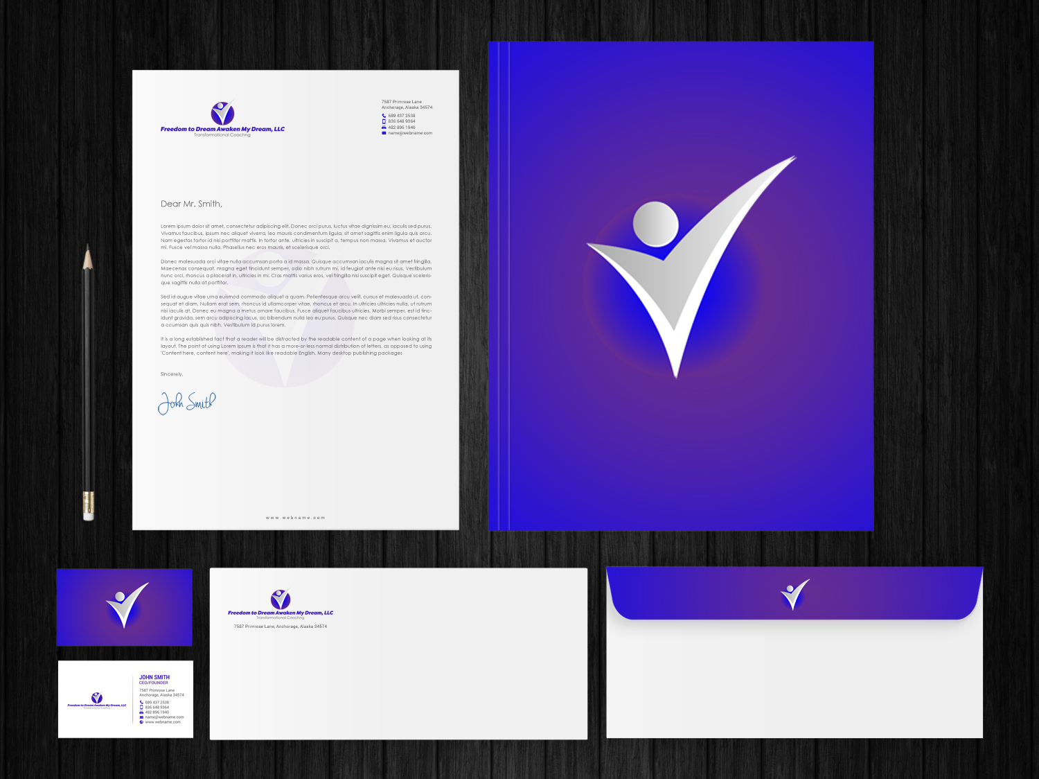 Stationery Design by chandrayaan.creative for Freedom to Awaken My Dreams, LLC | Design #18731460