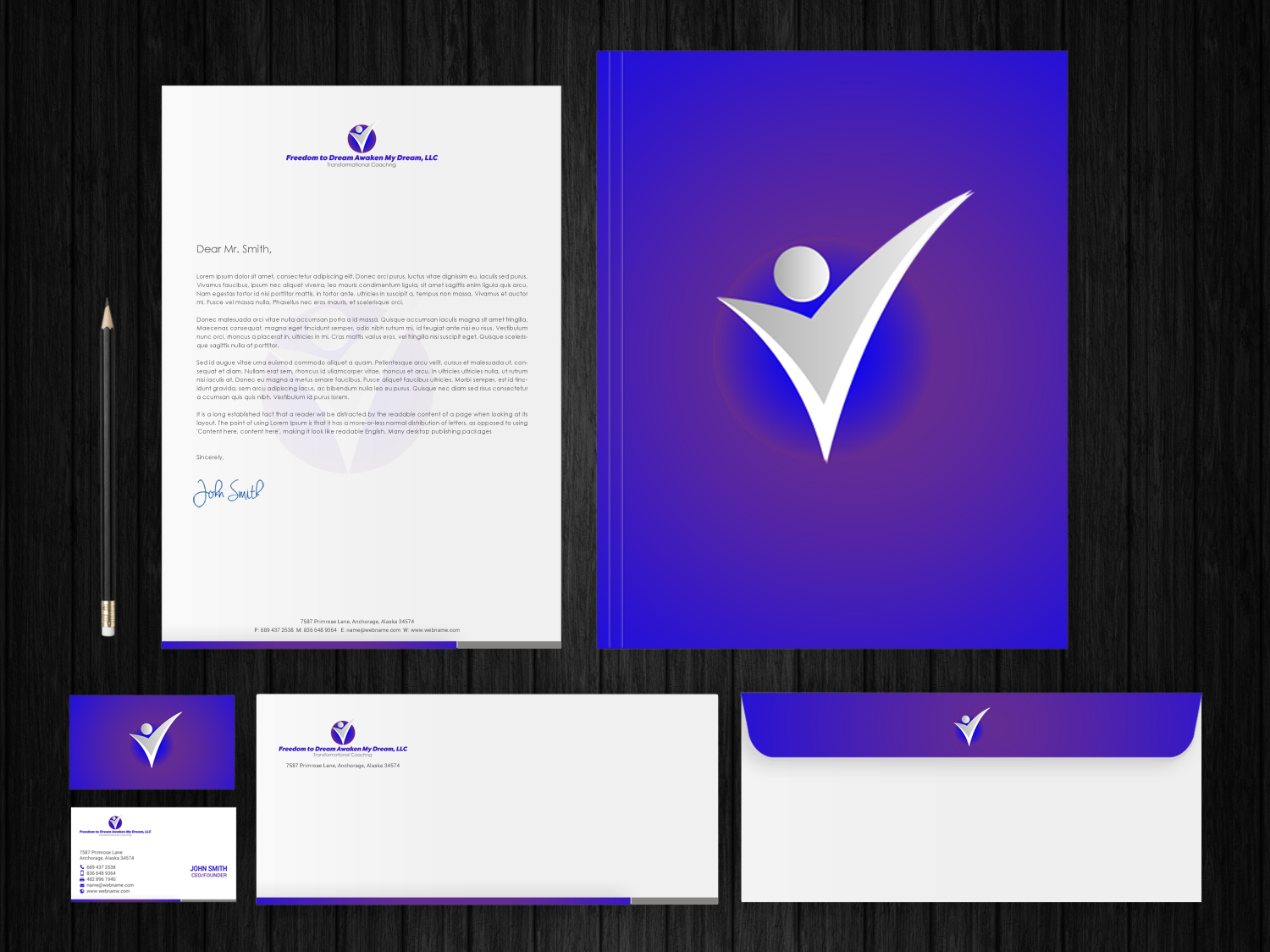 Diseño de Papelería por chandrayaan.creative para Freedom to Awaken My Dreams, LLC | Diseño #18731465