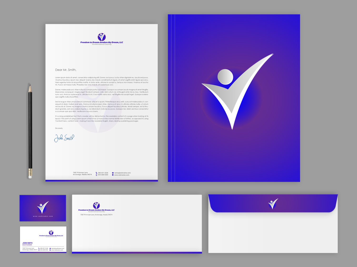 Diseño de Papelería por chandrayaan.creative para Freedom to Awaken My Dreams, LLC | Diseño #18739922