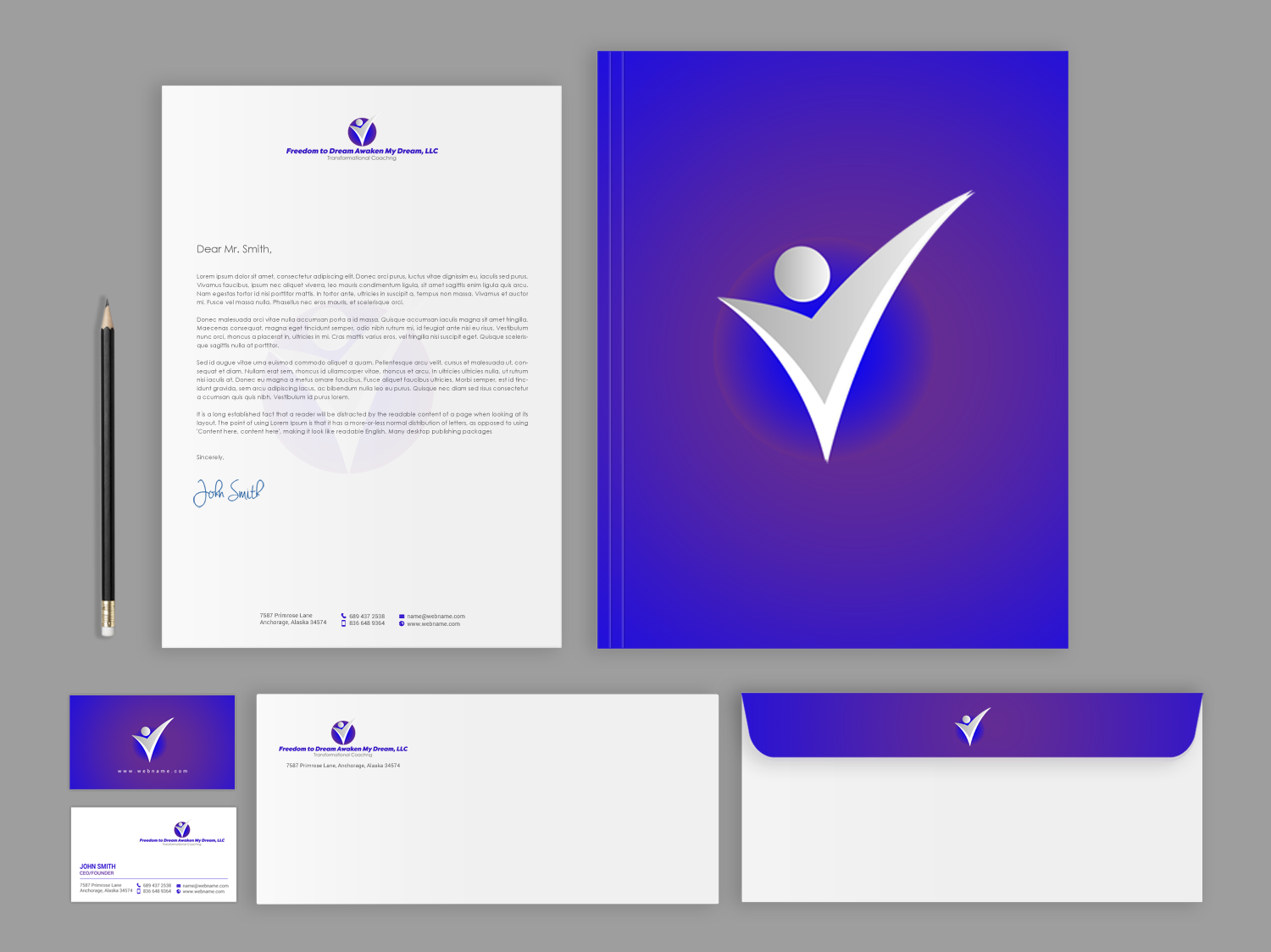 Diseño de Papelería por chandrayaan.creative para Freedom to Awaken My Dreams, LLC | Diseño #18739923