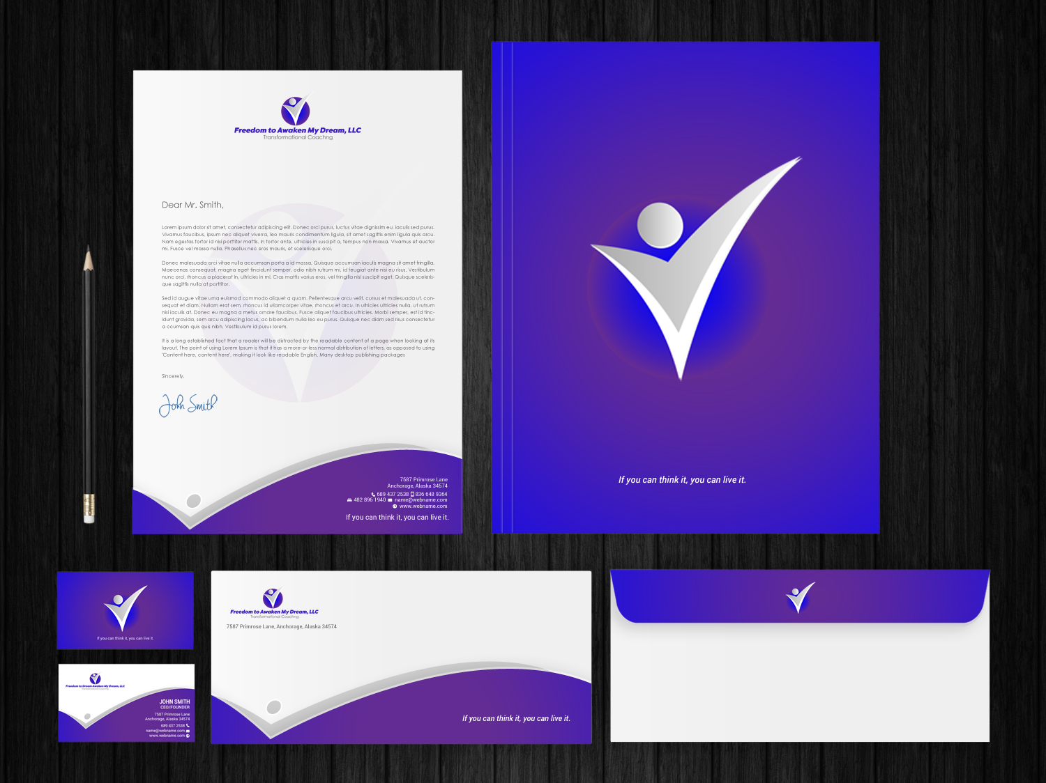 Diseño de Papelería por chandrayaan.creative para Freedom to Awaken My Dreams, LLC | Diseño #18752003