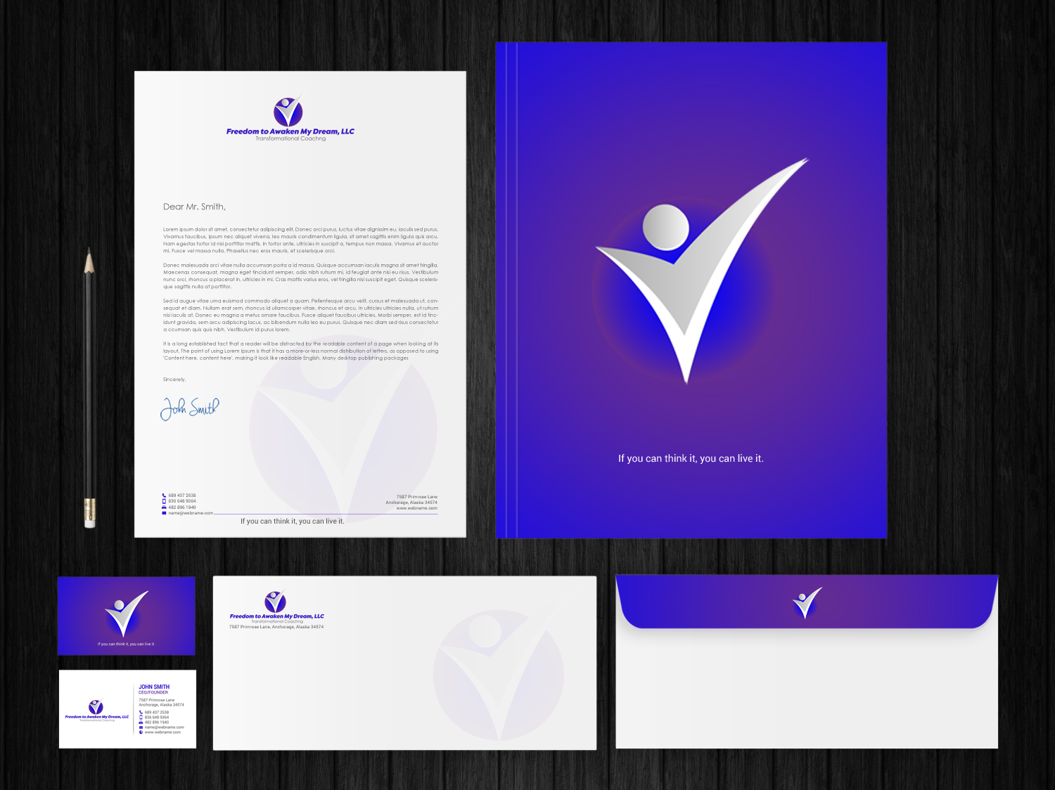 Diseño de Papelería por chandrayaan.creative para Freedom to Awaken My Dreams, LLC | Diseño #18752545