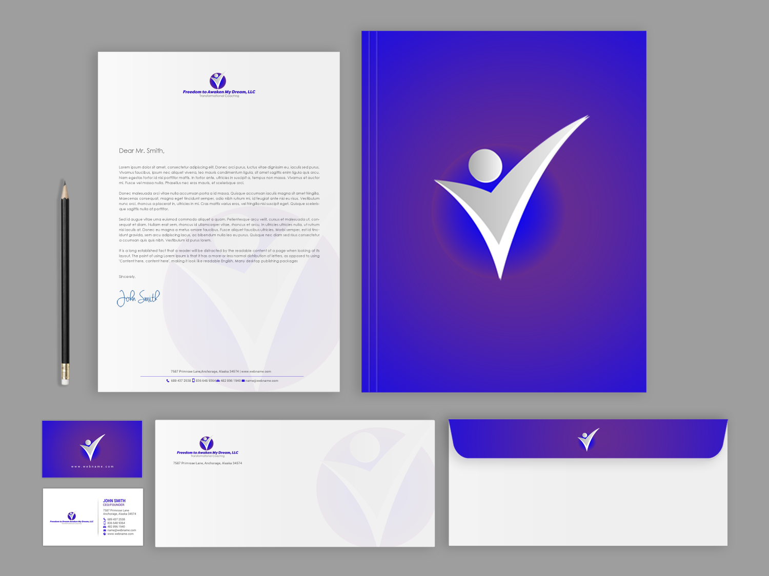 Diseño de Papelería por chandrayaan.creative para Freedom to Awaken My Dreams, LLC | Diseño #18752917