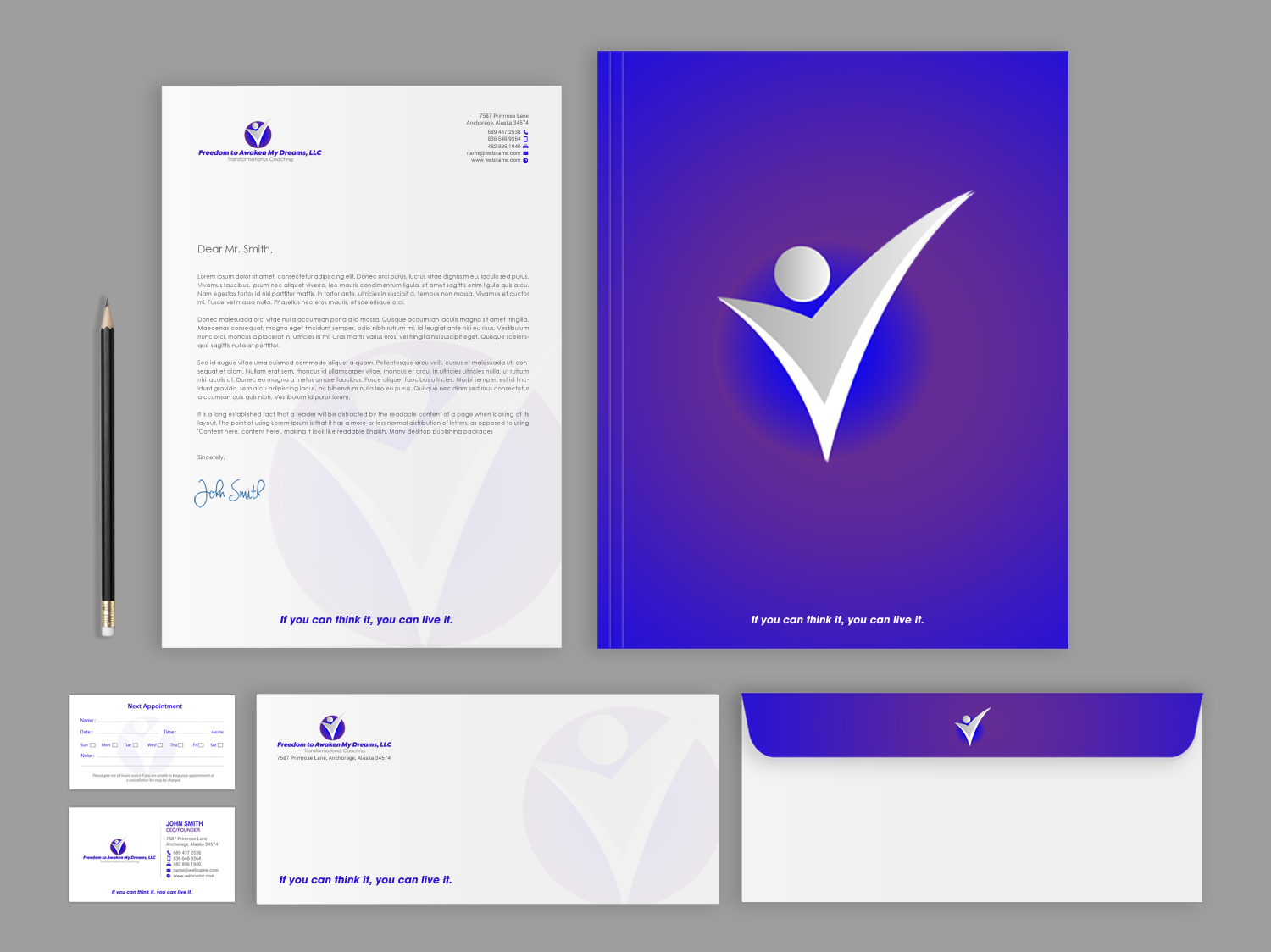 Stationery Design by chandrayaan.creative for Freedom to Awaken My Dreams, LLC | Design #18761711