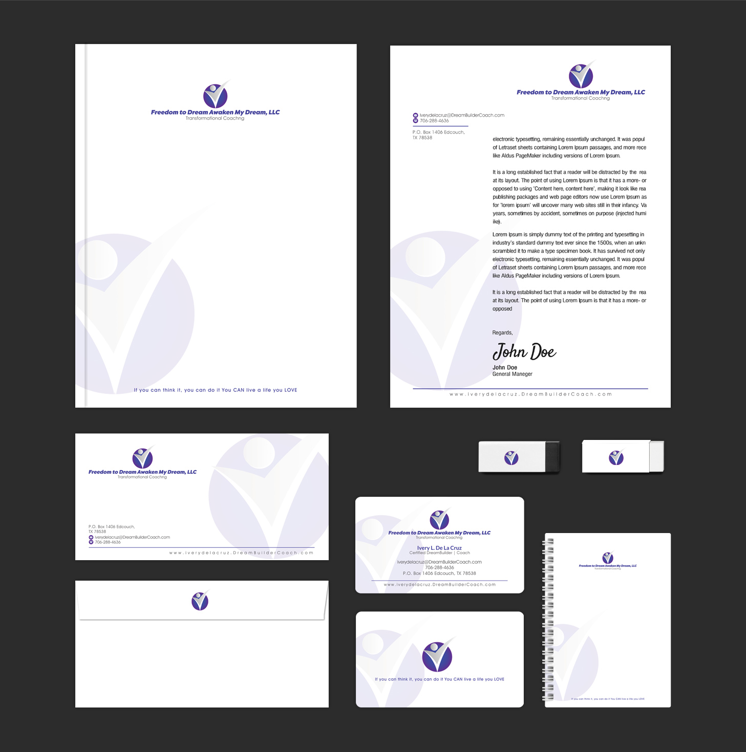 Stationery Design by SL Designer for Freedom to Awaken My Dreams, LLC | Design #18737455