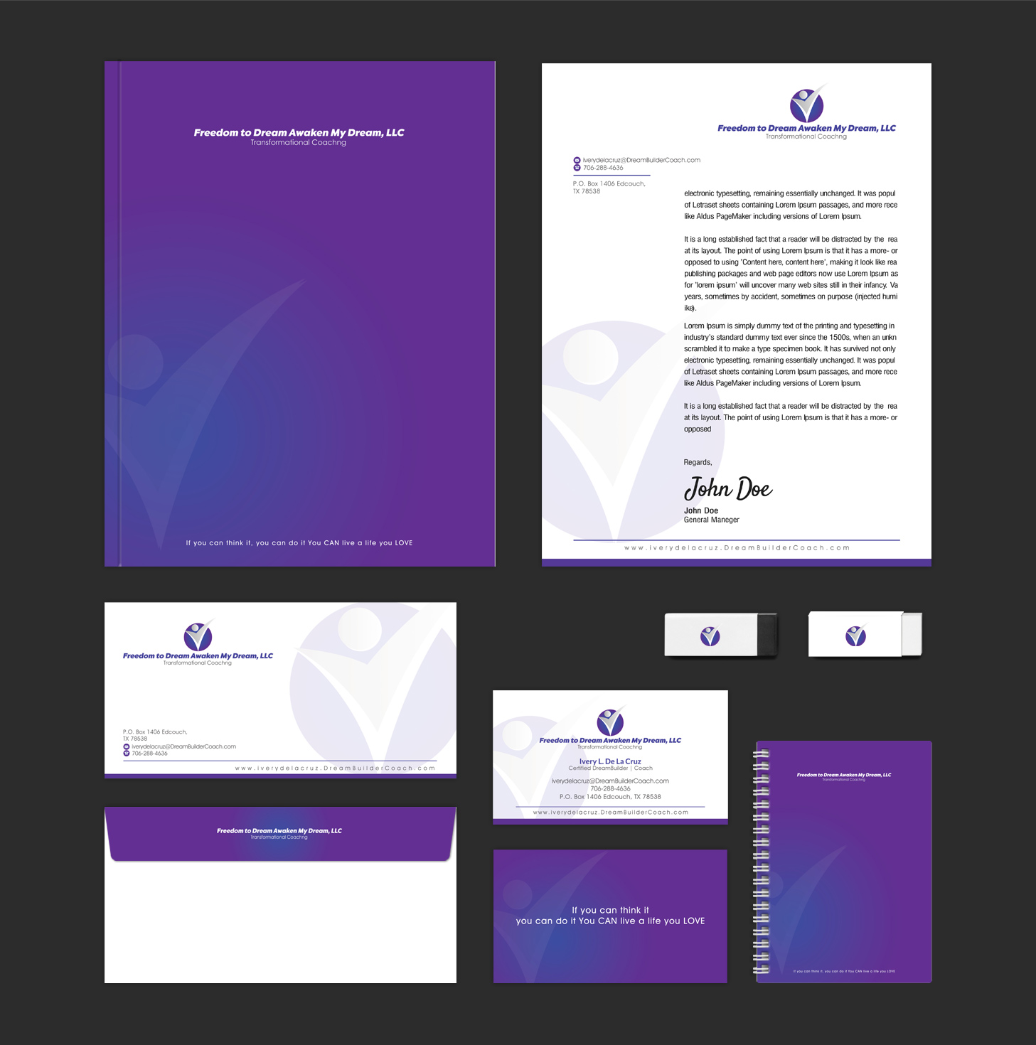 Schreibwaren-Design von SL Designer für Freedom to Awaken My Dreams, LLC | Design #18737535