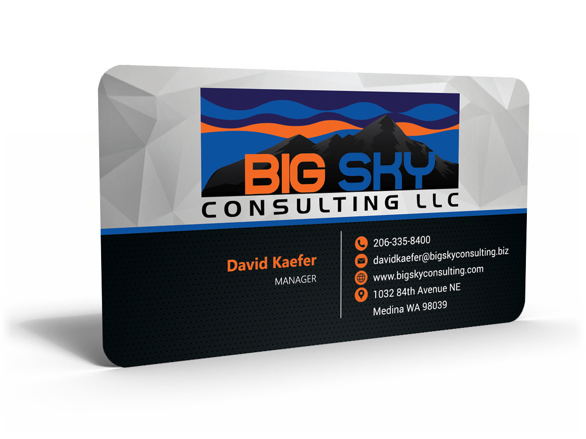 Business Card Design by Hardcore Design for Big Sky Consulting LLC | Design #18665724