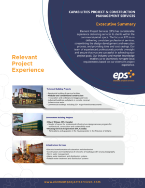 Brochure Design by uk for Element Project Services | Design: #18674723