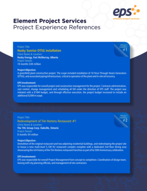 Brochure Design by uk for Element Project Services | Design: #18693897
