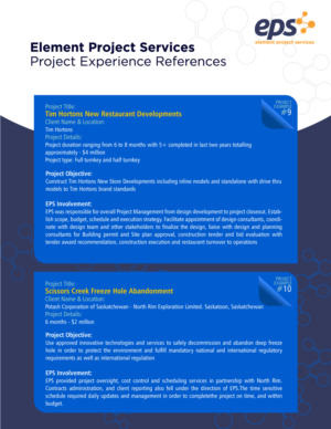 Brochure Design by uk for Element Project Services | Design: #18741969