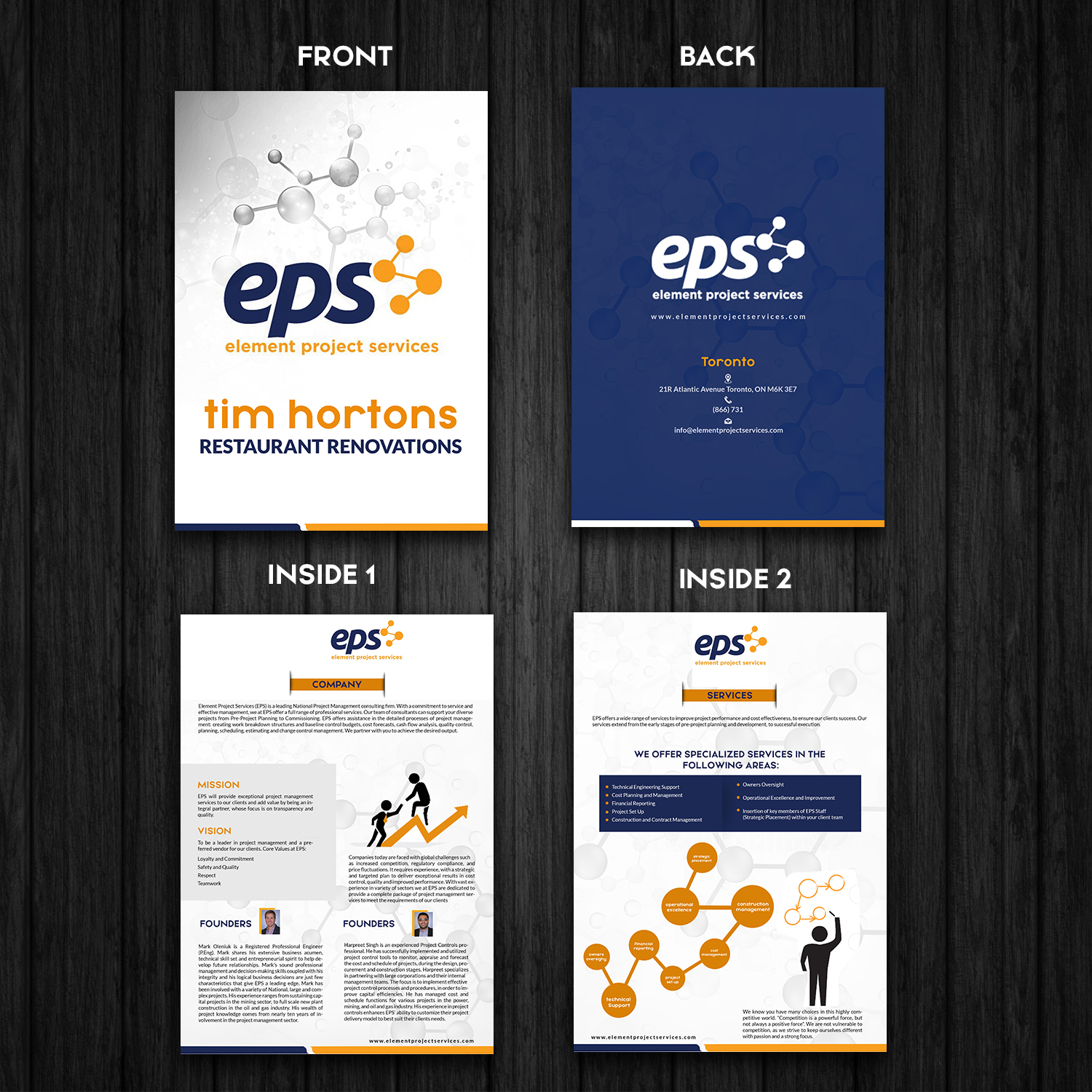 Diseño de Brochure por debdesign para Element Project Services | Diseño #18673742
