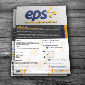 Brochure Design by Imam Logo Designer for Element Project Services | Design: #18674935