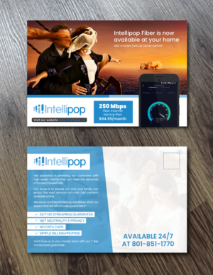 Intellipop Fiber Internet Postcard | Diseño de Flyer por Alexandar