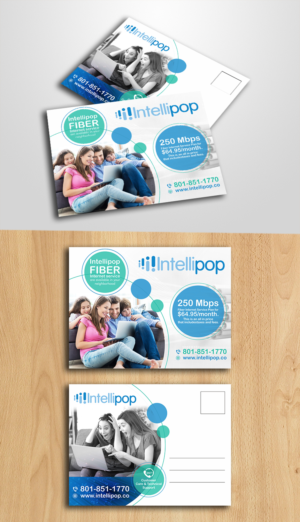 Intellipop Fiber Internet Postcard | Diseño de Flyer por ecorokerz