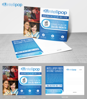 Intellipop Fiber Internet Postcard | Diseño de Flyer por SAI DESIGNS