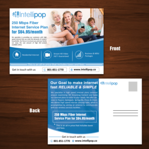 Intellipop Fiber Internet Postcard | Diseño de Flyer por Schöpfer
