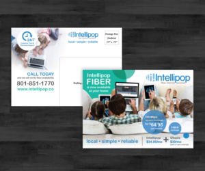 Intellipop Fiber Internet Postcard | Diseño de Flyer por elenaivanova
