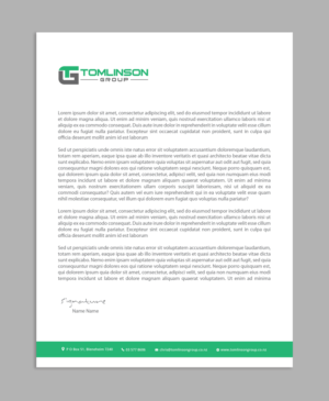 Design En-Tête par AbyJohns pour Tomlinson Group | Design : #18743726