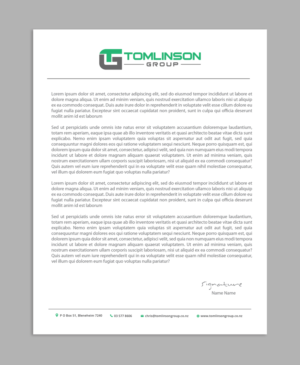 Letterhead design - Tomlinson Group | Design En-Tête par AbyJohns