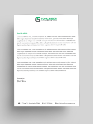 Design En-Tête par Infinitive Technology pour Tomlinson Group | Design : #18676260