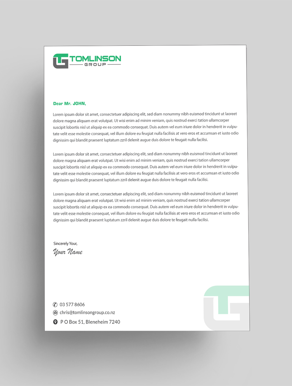 Design En-Tête par Infinitive Technology pour Tomlinson Group | Design #18676264