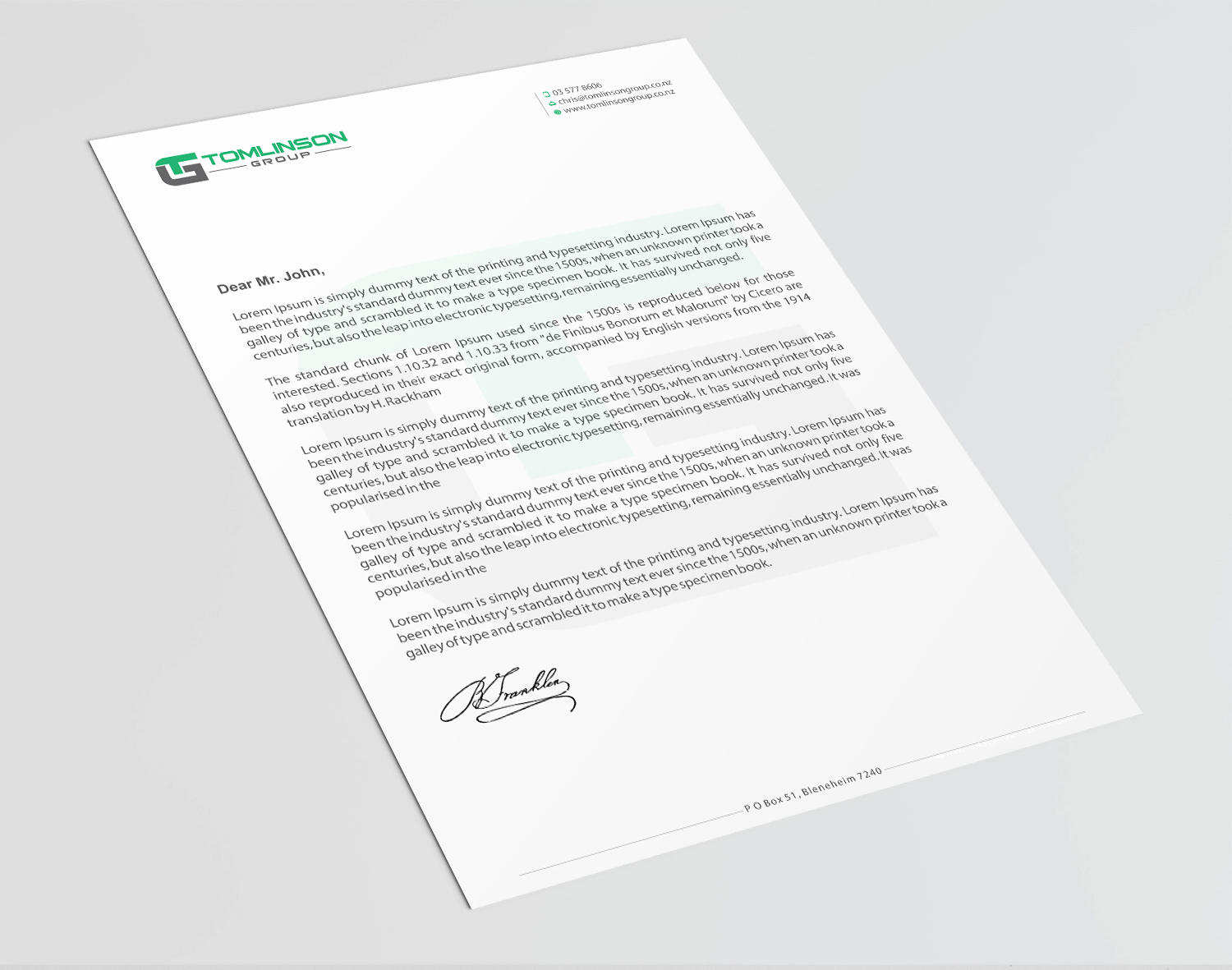 Briefkopf-Design von Infinitive Technology für Tomlinson Group | Design #18683731