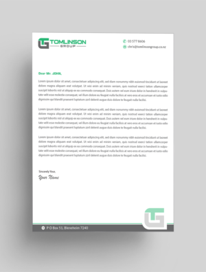 Letterhead Design by Infinitive Technology for Tomlinson Group | Design: #18685401