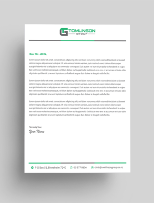 Letterhead Design by Infinitive Technology for Tomlinson Group | Design: #18685406