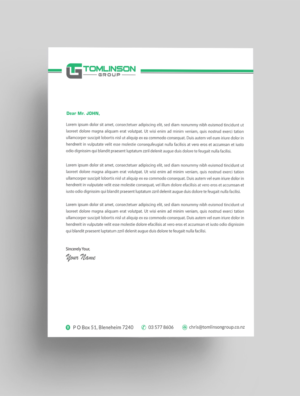 Letterhead Design by Infinitive Technology for Tomlinson Group | Design: #18685478