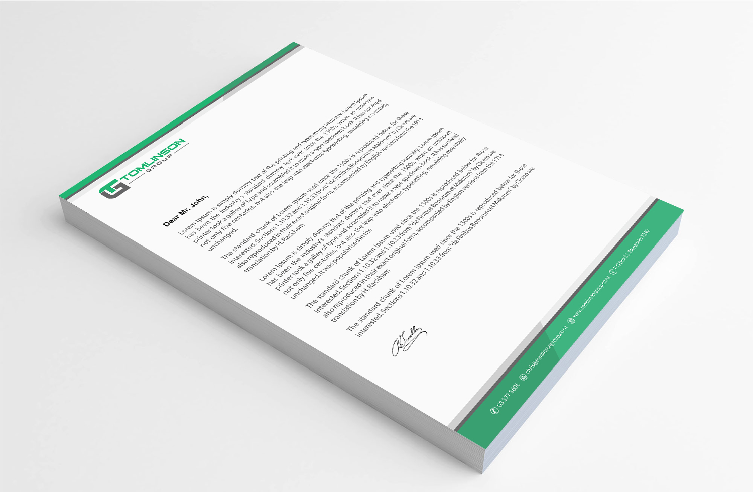 Diseño de Membrete por Infinitive Technology para Tomlinson Group | Diseño #18691228