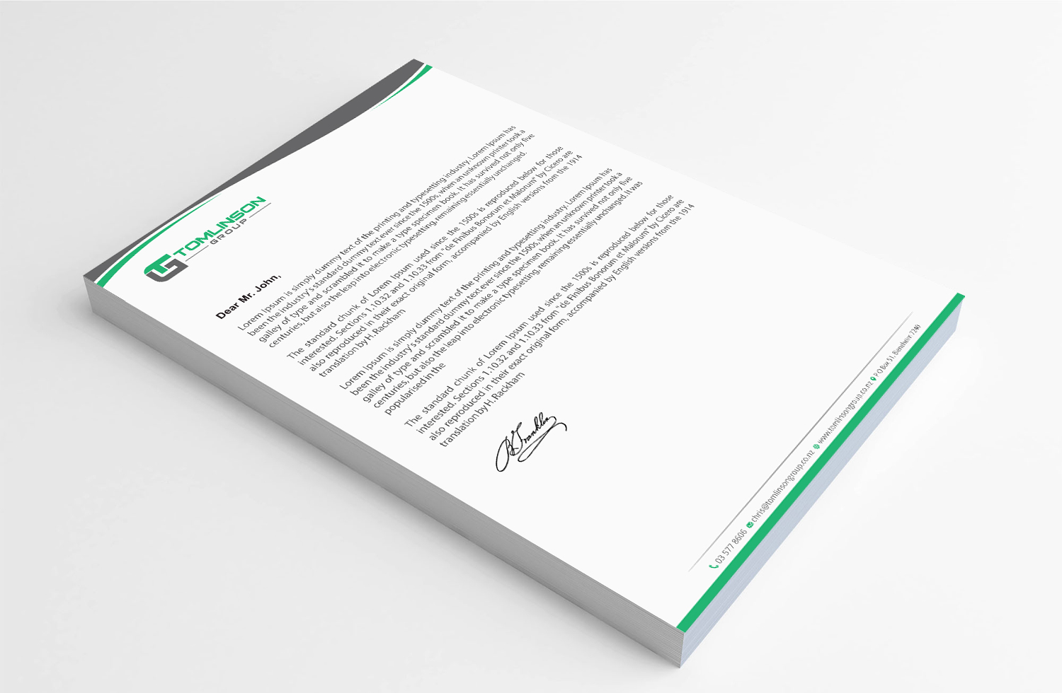 Briefkopf-Design von Infinitive Technology für Tomlinson Group | Design #18692697