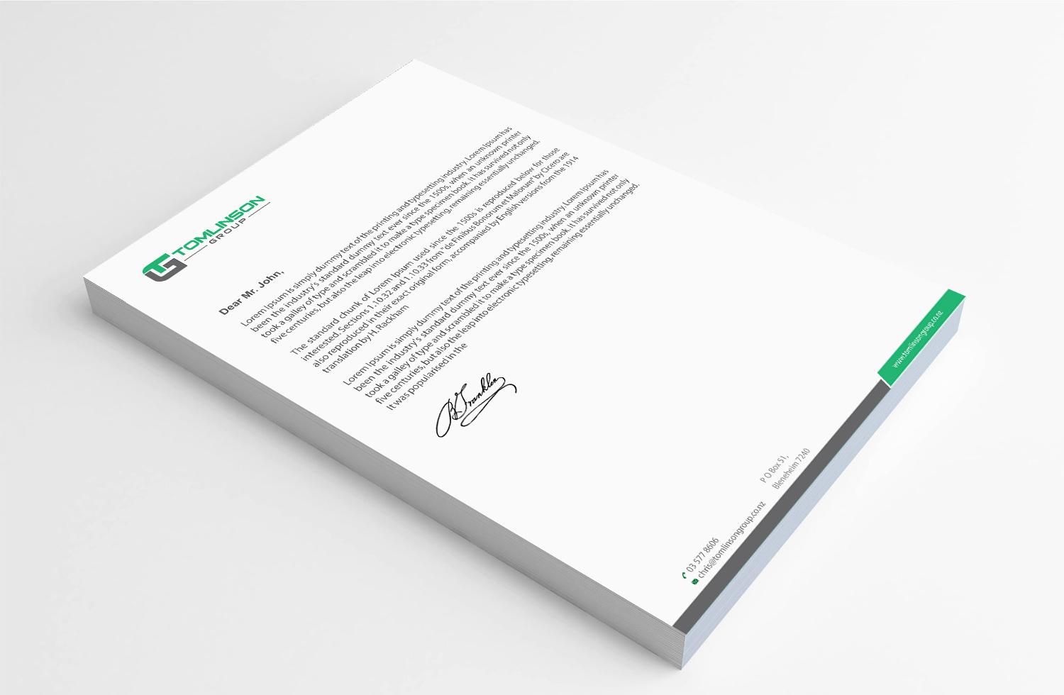 Briefkopf-Design von Infinitive Technology für Tomlinson Group | Design #18692762